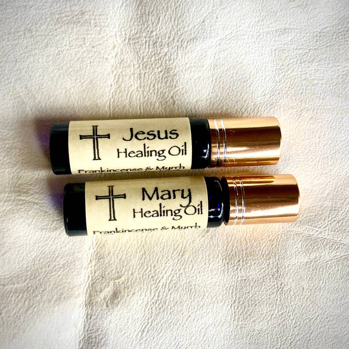 Freyja's Magic - Wholesale Roll-On Fragrance - Perfume Oil Jesus & Mary Healing Oils | Frankincense, Myrrh, Sandalwood + Rose, Balsam | Holy Chrism, Anointing Oil | Gifts of the Magi1