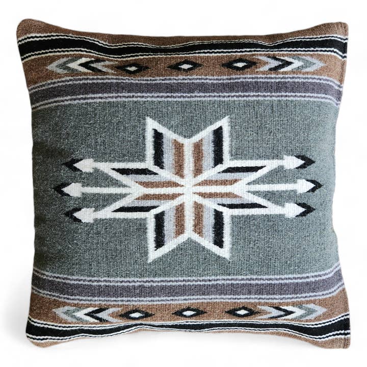 Ranch Junkie - Wholesale Throw Pillow Cover - 20"X20" Handwoven Wool Southwestern Pillows - Western Pillow Covers8