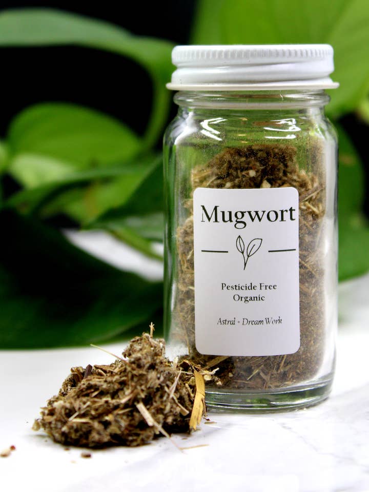 Ekologisk malört i glasburk för wholesale av Three Witches Tea Shop