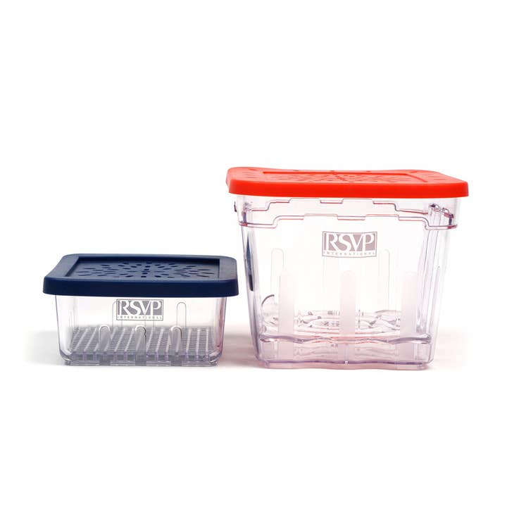RSVP International - Wholesale Food Storage Container - Berry Keepers Set Of 2