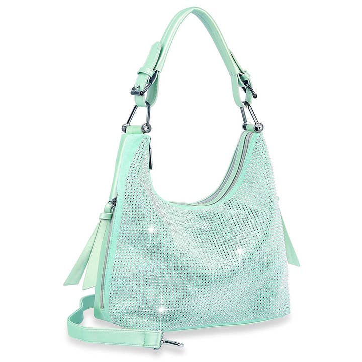 Handbag Express - Wholesale Shoulder bag – women's - Rhinestone Accented Hobo Handbag 1