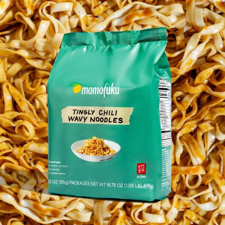 Momofuku - Wholesale Ramen - Tingly Chili Wavy Noodles | Instant Ramen | 4-Pack | Asian5