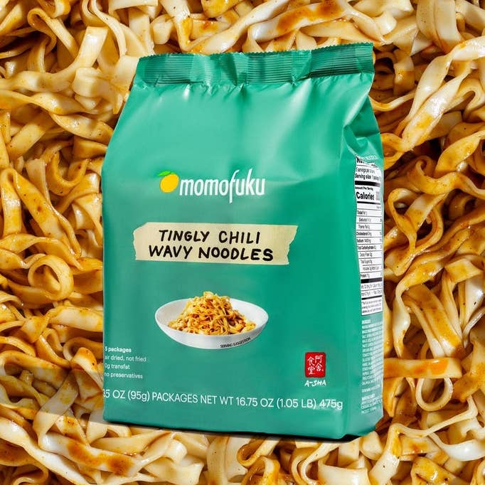 Momofuku - Wholesale Ramen - Tingly Chili Wavy Noodles | Instant Ramen | 4-Pack | Asian5