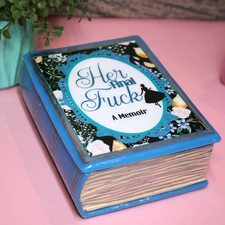 ShesSoCrafty Goods - Wholesale Decorative Box - Handmade Resin "Her Final Fuck" Memoir Book Box4