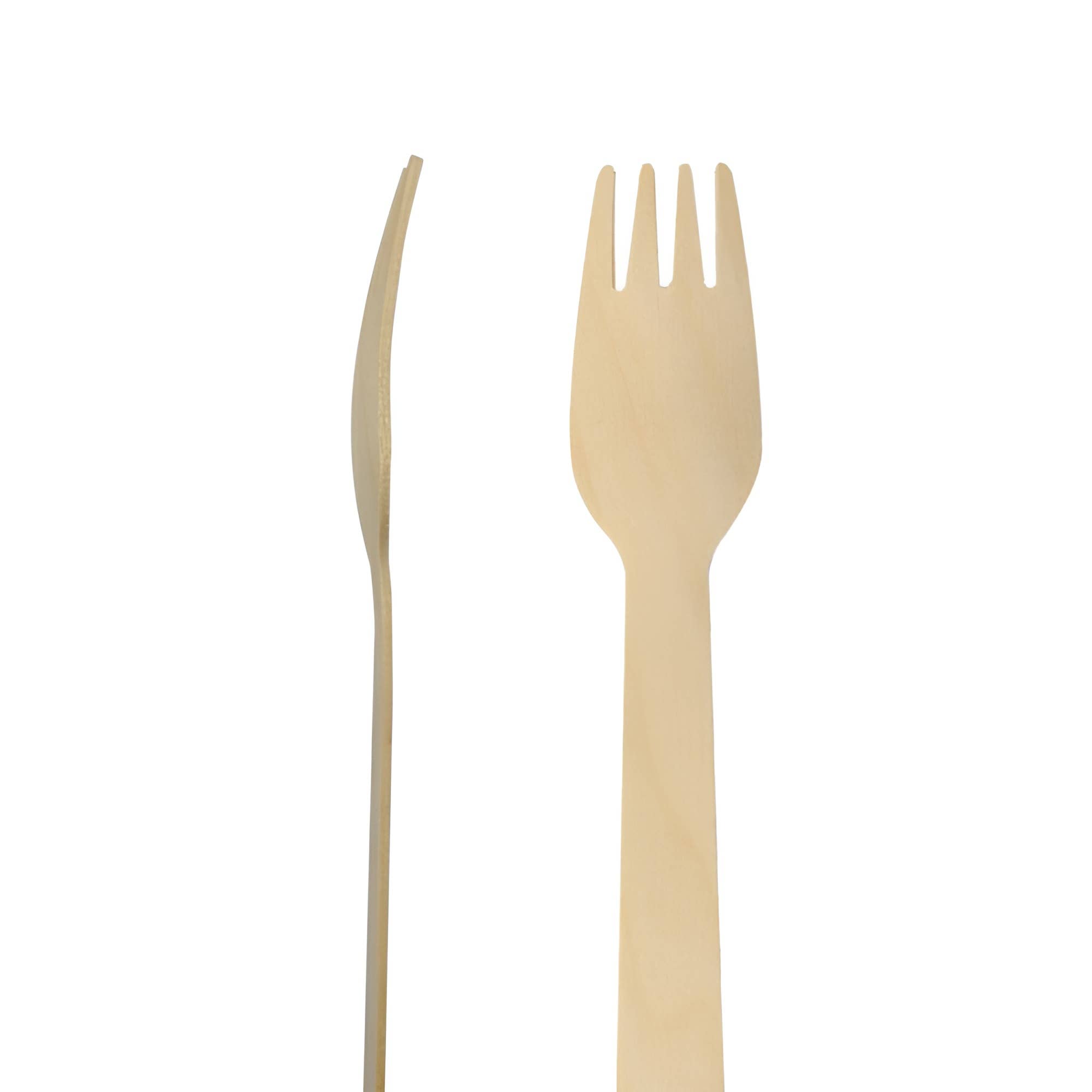CLW Distributors INC - Wholesale Disposable Servingware Set - Disposable Wooden Forks 6.3" Length - Pack of 1005
