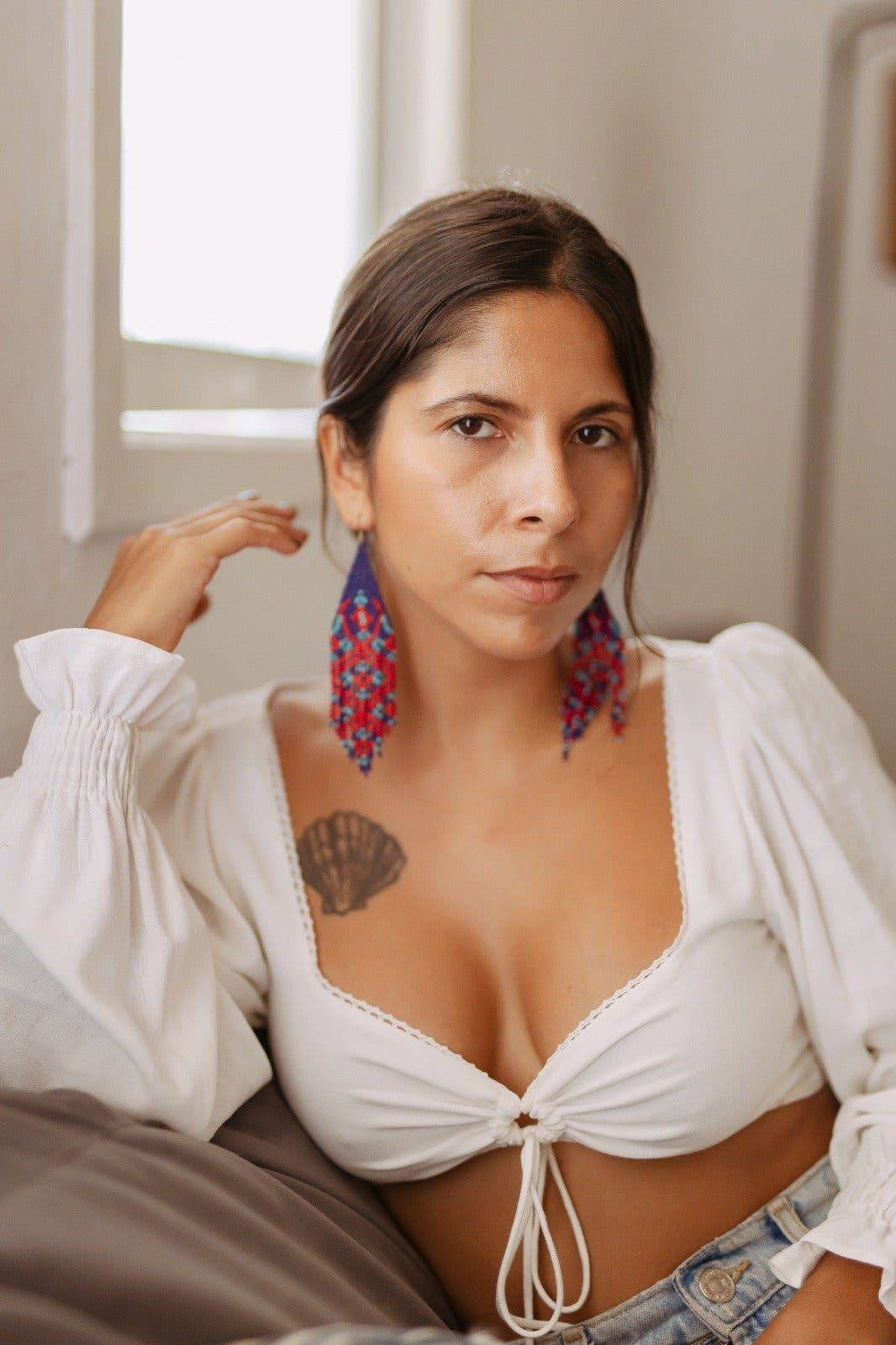 Mother Sierra - Wholesale Dangle Earrings - 
Chiapas - Beaded Earrings Inspired by Mexican Textiles2