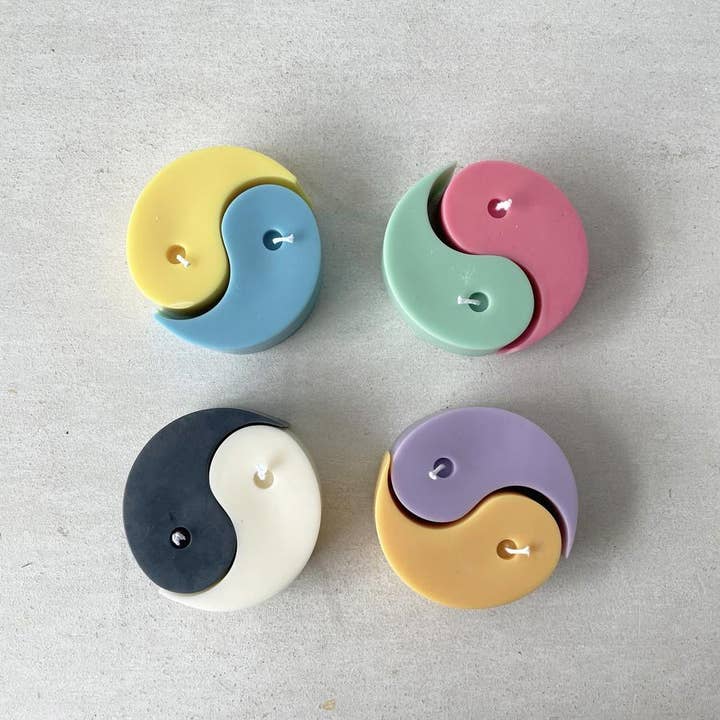 Small Yin-Yang Shaped Soy & BeesWax Candle for wholesale by YUI BROOKLYN
