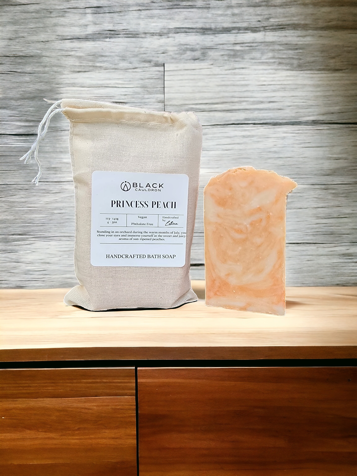 Black Cauldron Soap Co. - Wholesale Bar Soap - Princess Peach -  Face & Body Soap1