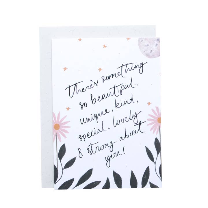 The Hidden Pearl Studio – wholesale Everyday greeting card – There's Something Greeting Card1