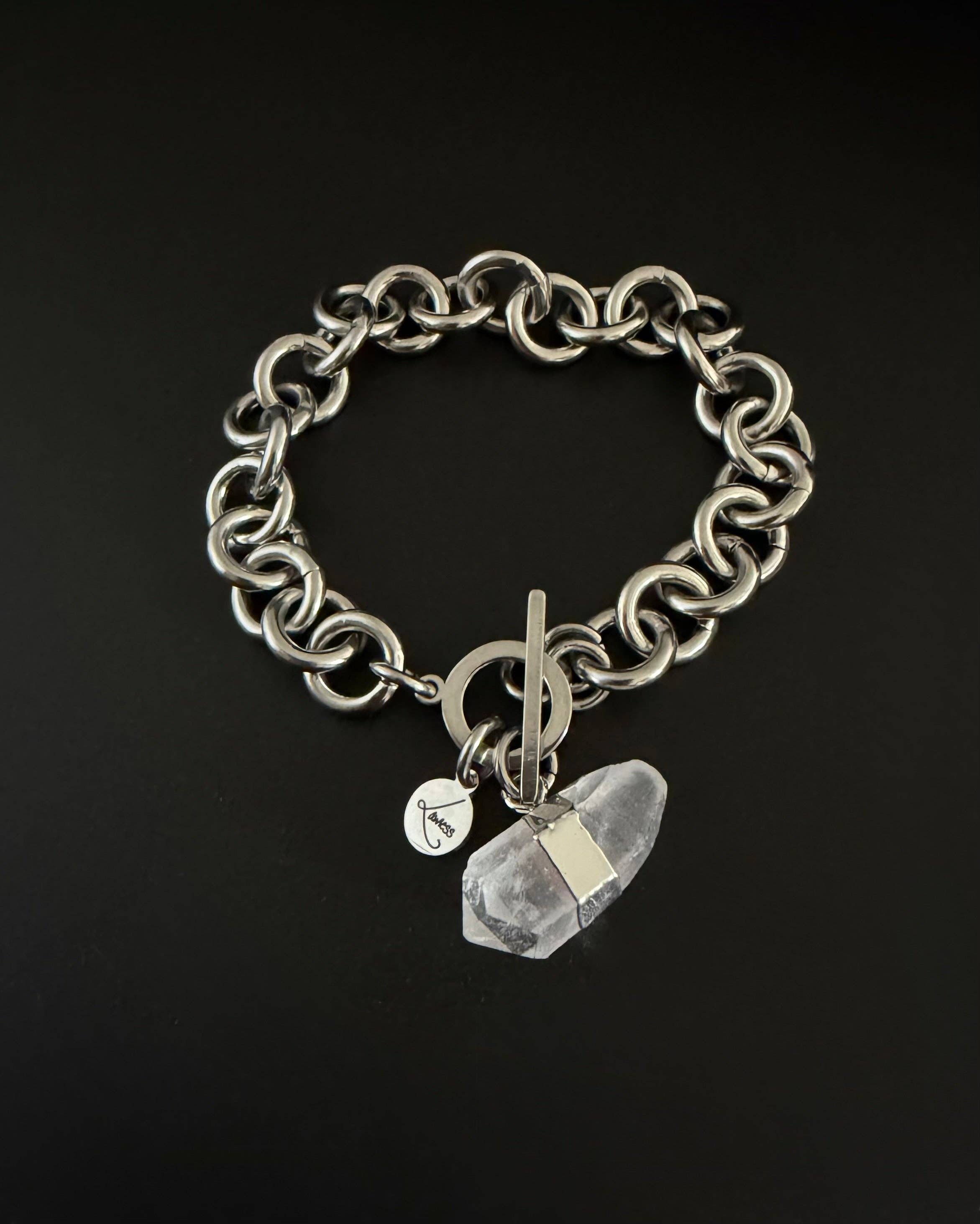 Lawless - Wholesale Charm/Dangle Bracelet - Athena Axiom Bracelet - 12mm Silver / Quartz Crystal3