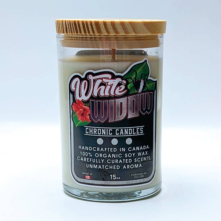White Widow - 15oz Chronic Candle for wholesale by Chronic Candles