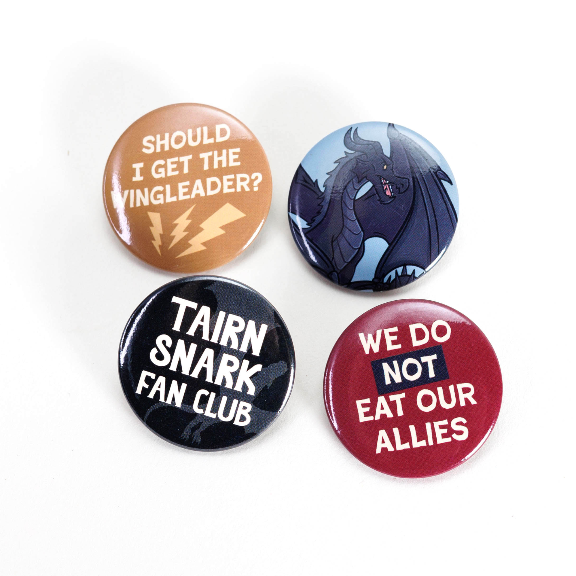 Kingdom of Threads - Wholesale Lapel Pin/Button - Tairn Button Pin Set | Fourth Wing2