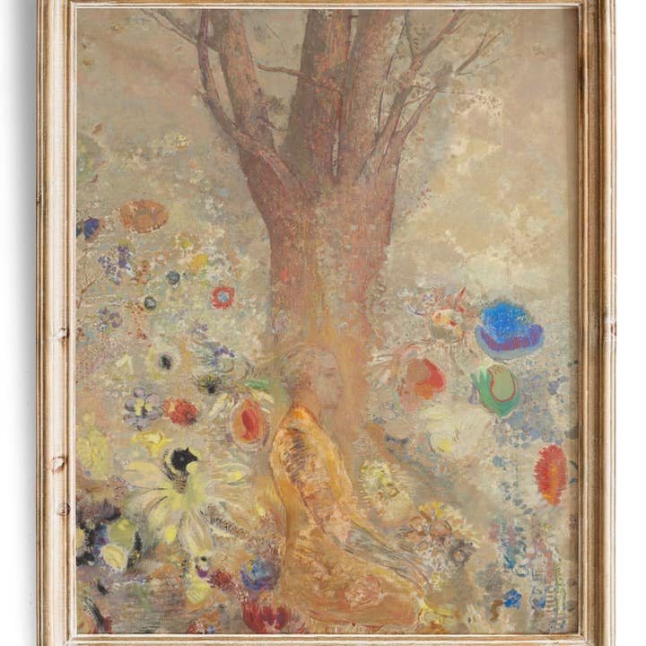 Knot & Soul - Wholesale Art Print - Vintage Forest Meditation Boho Painting, Zen Yoga Wall Art