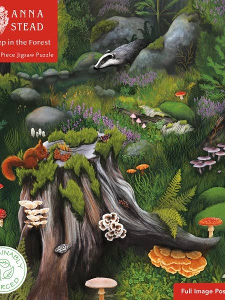 Anna Stead: Djupt i skogen 1000 bitars hållbart pussel för wholesale av Texas Bookman