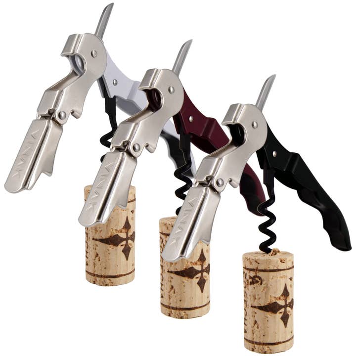 VINAK - Set van 3 professionele KELNER kurkentrekkers roestvrij staal voor wholesale door VINAK