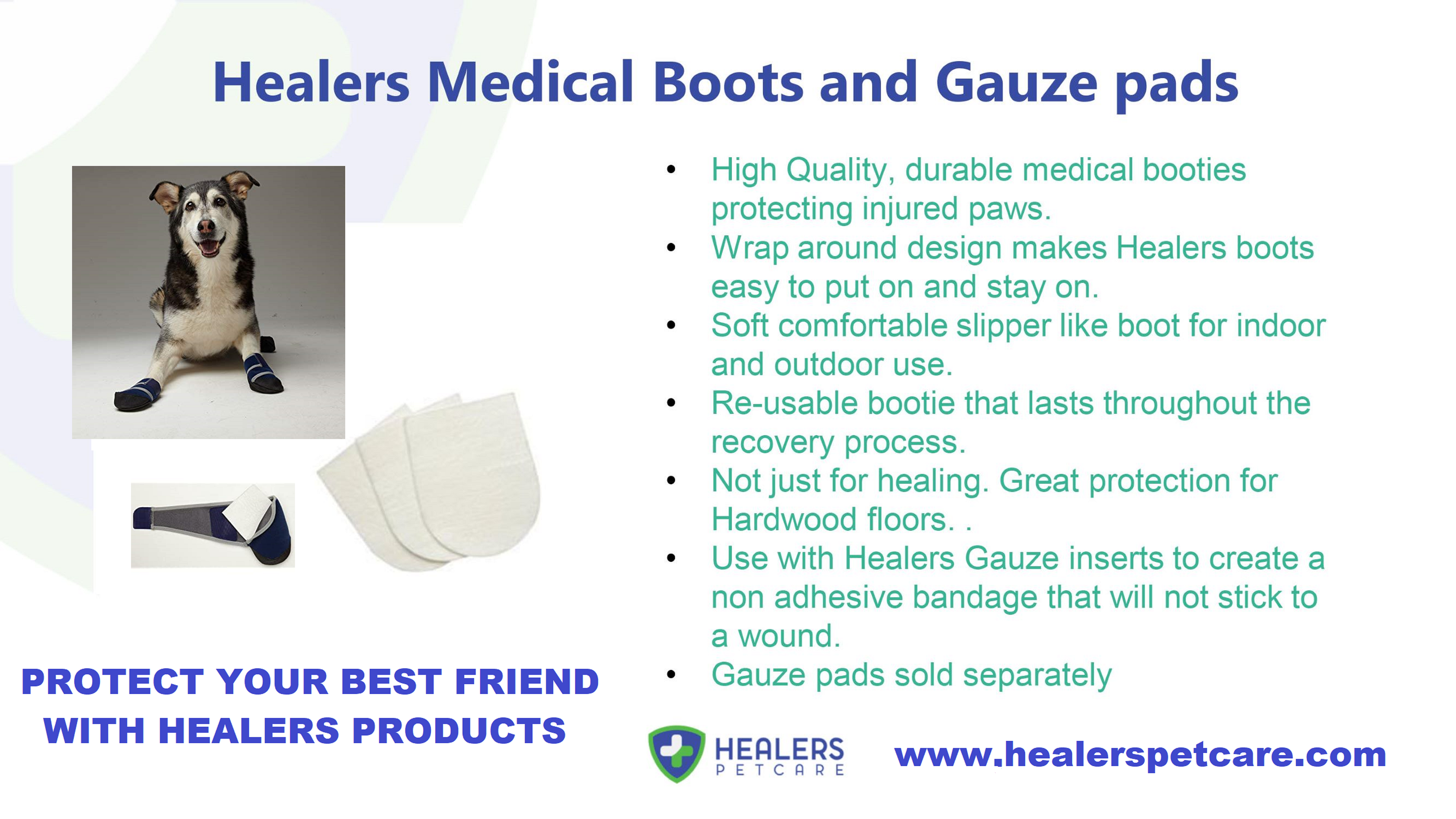 Healers PetCare – wholesale Pet paw protection – Healers Medical Booties16