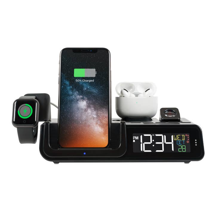 La Crosse Technology, Ltd. - Wholesale Alarm Clock - Wattz 2 Charging & Projection Alarm Clock