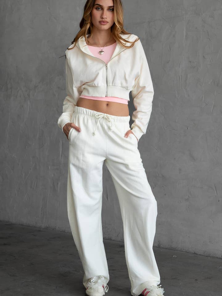 EMILY Lightweight French Terry Sweatpants PJ30565-EMILY-P for wholesale by TICTOC