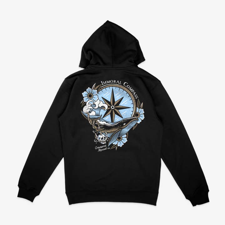 Sudadera con capucha Compass para venta al por mayor de Graveyard Apparel Co