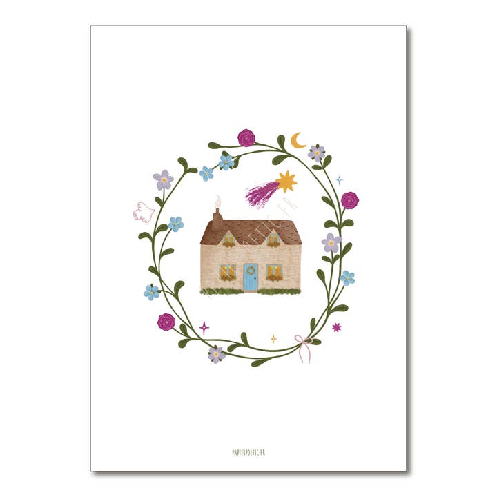 Cartel/Póster "Corona floral casera" para venta al por mayor de Papier Poetic