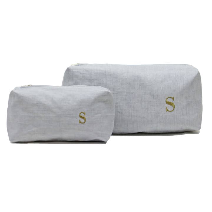 Giardino Segreto - Wholesale Makeup/Cosmetic Bag - CUSTOMIZABLE stain-resistant linen beauty12