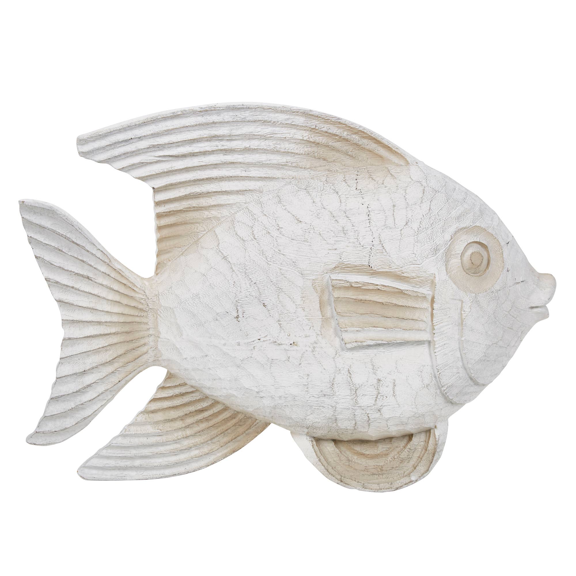 Sagebrook Home - Wholesale Decorative Figurine - Resin Coastal Fish Decorative Figurine - White, 14 in.4