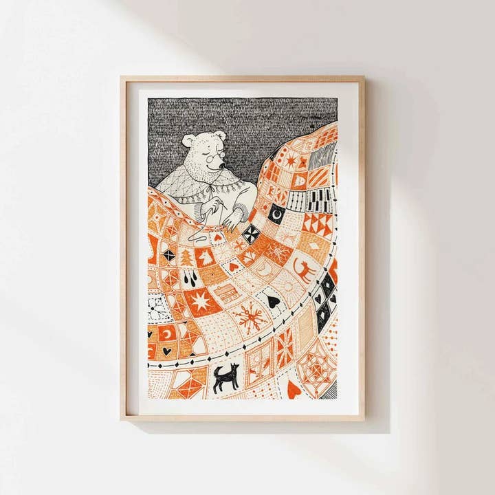 Katia Hinic Studio - Wholesale Art Print - 'Mother Sews' Art Print2