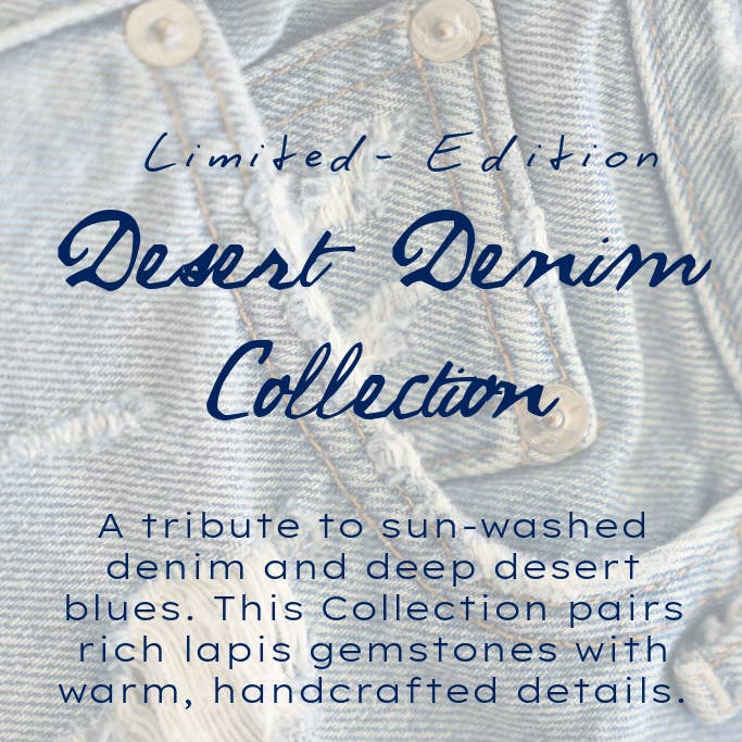 The Silver Wren – wholesale Beaded/pearl necklace – Denim Heart Beaded Necklace - Handmade Jewelry3