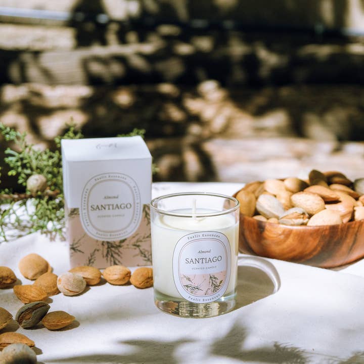 FEELIT-ESSENCES - Wholesale Jar/Filled Candle - Soy scented candle. Almond. Santiago Collection 180g1