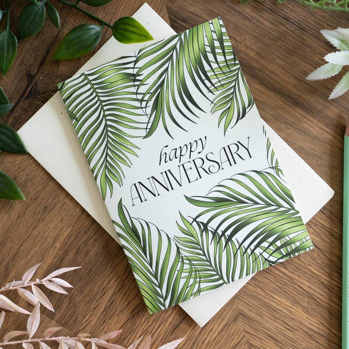 Anniversary Palm Card for wholesale by Hayley Jade Design Studio