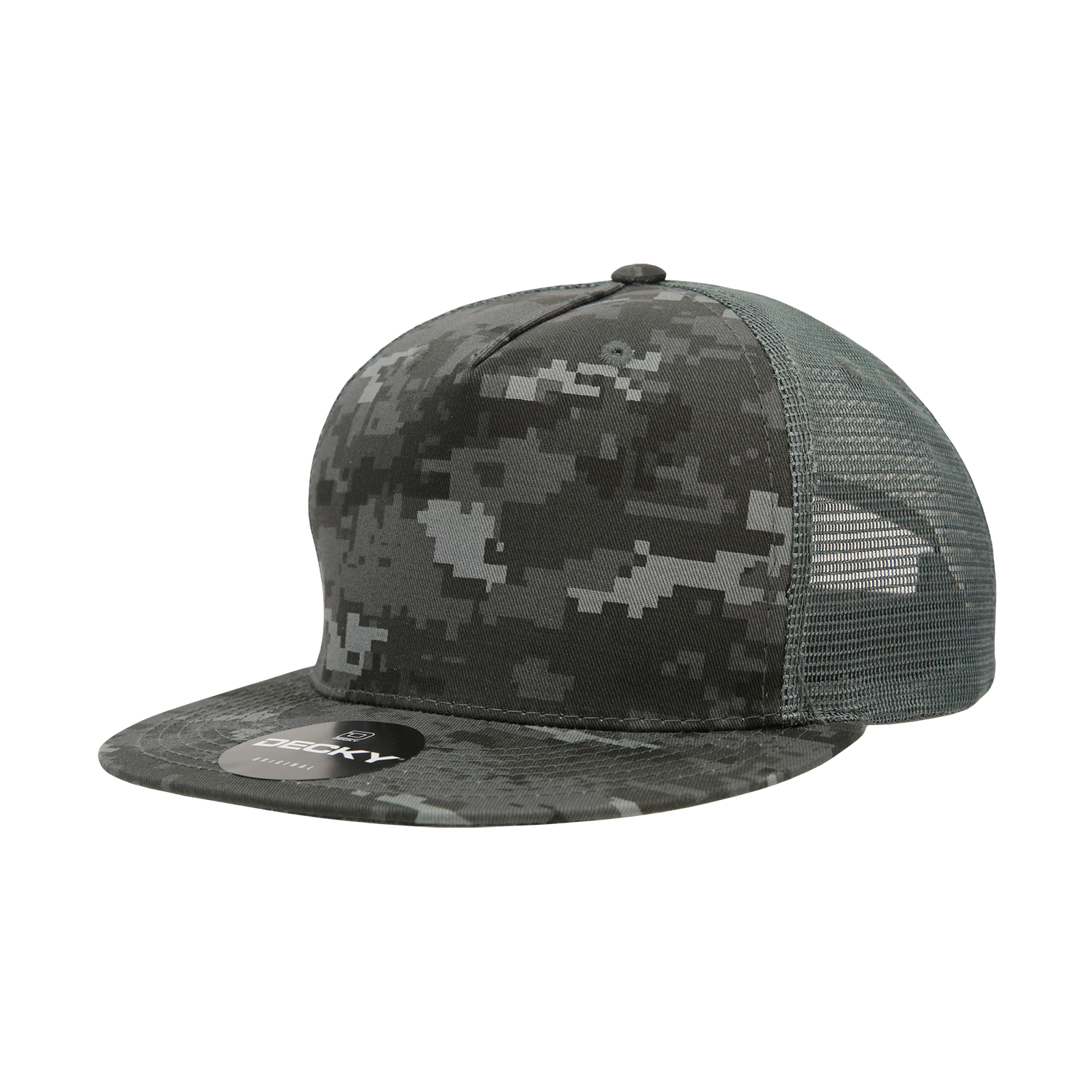 The Park Wholesale - Wholesale Truckerpet - Uniseks - Decky 1040 - Blanco Trucker Snapback-hoeden met 5 panelen - 104045