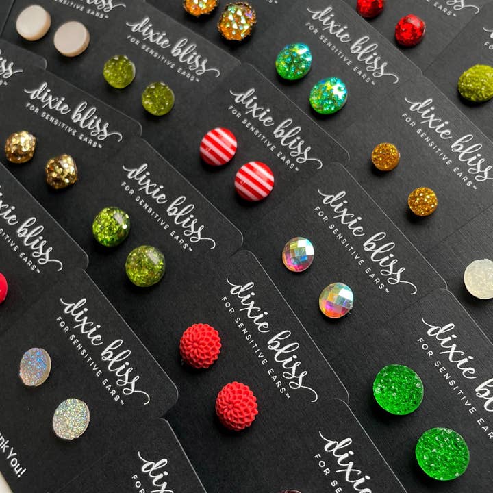 Dixie Bliss - Wholesale Stud/Post Earrings - Very Merry Christmas Promo earrings -Black Friday gifts2