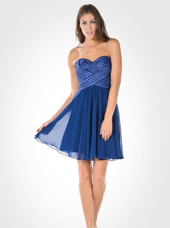 LA Merchandise - Wholesale Dress - Women's - LAY7716 Strapless Short Chiffon Bridesmaids Dress4