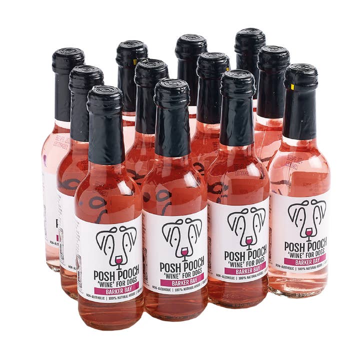 WOOF&BREW LTD - Wholesale Pet Treats - Dog - Woof&Brew Posh Pooch Rose Dog 'Wine' -Gift or Cooling Treat0