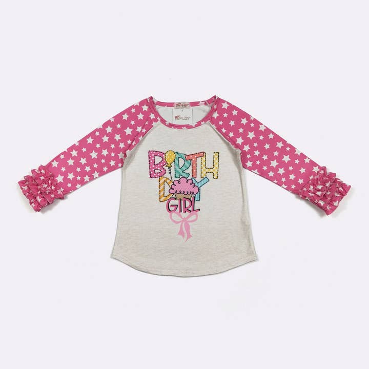 Birthday Girl Raglan pour la vente par Clover Cottage