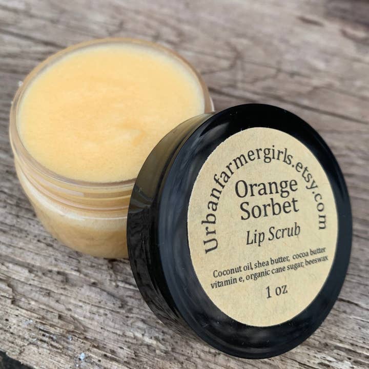 Urbanfarmergirls - Wholesale Lip Scrub/Polish - 1 Oz Orange Sorbet Natural Lip Scrub2