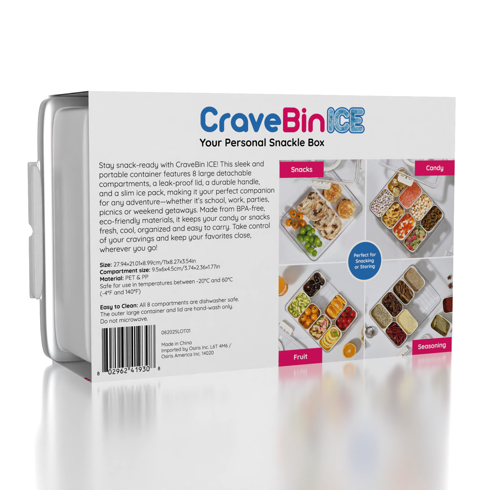 Showcase - Wholesale Snack Box - Kids & Baby - CraveBin Ice Snackle Box - Portable Snack Bin with Ice Pack1