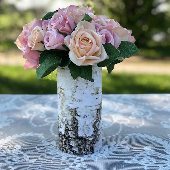 The Little Rustic Farm - Wholesale Vase - Birch bark vase faux1
