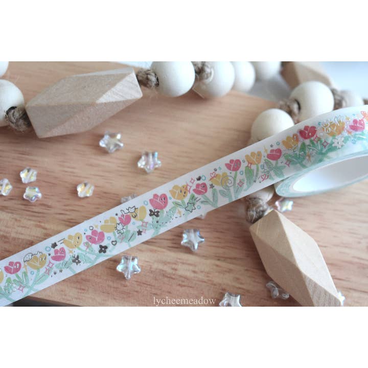 Lycheemeadow - Wholesale Washi Tape - Tulips Silver Metallic Foil Washi Tape4