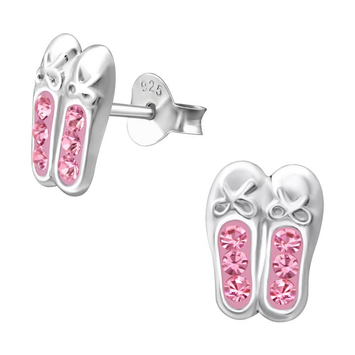 Mädchen-Schmuck Sterling Silber Ohrringe - Ballett-Slipper für den Großhandel von Snazzy Girls