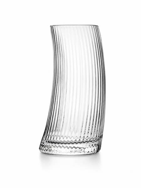 Eukaglass – Großhandel Trinkglas/Tasse – 500 ml Crescent gerippter Glasbecher3