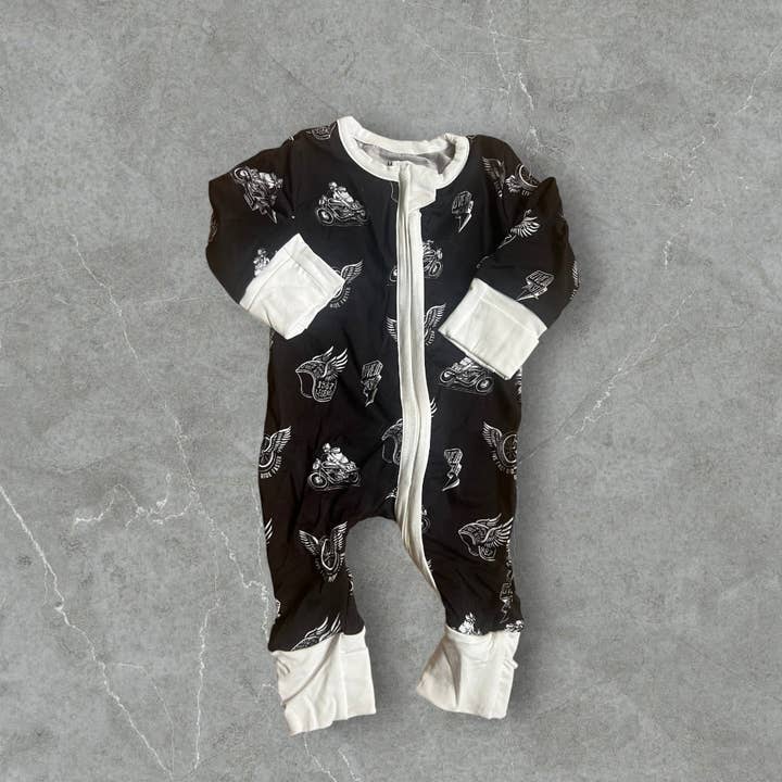 Little Rad Kid - Wholesale Jumpsuit - Baby - Live Fast | bamboo romper1