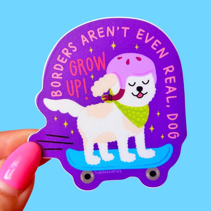 The Peach Fuzz – Adesivo por atacado – Fronteiras nem sequer são autocolantes reais0