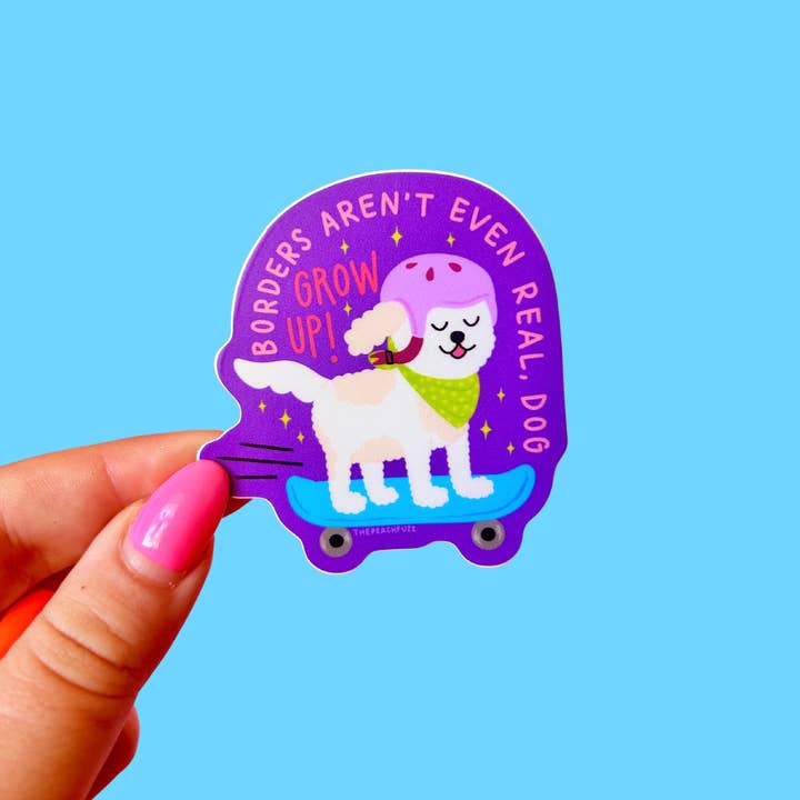 The Peach Fuzz - Wholesale Sticker - Borders Aren't Even Real Sticker