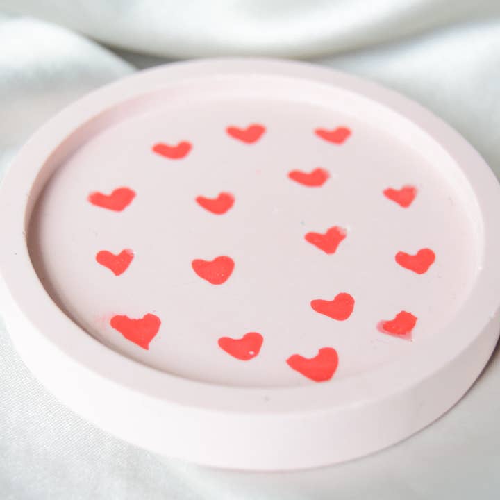 Valentine Jesmonite Coaster - Lille Cirkel for engroshandel hos Fox and Bunny Rise