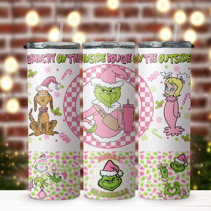 Wicked Flower Creations - Wholesale Insulated Mug/Tumbler - Half Leopard Bougie On The Outside Tumbler