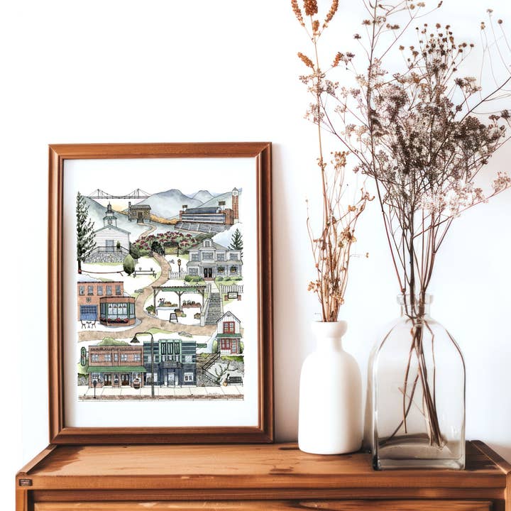 Papermill Creative - Wholesale Art Print - Boone, North Carolina watercolor art print1