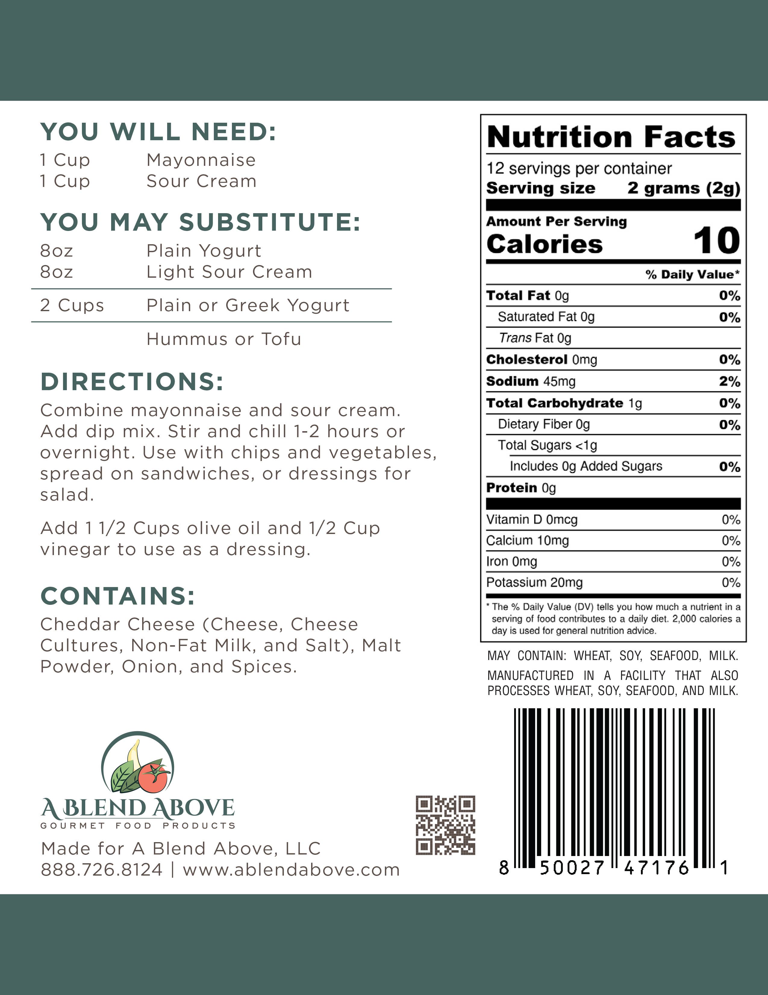 A Blend Above - Wholesale Dip - Beer Cheese Dip Mix1