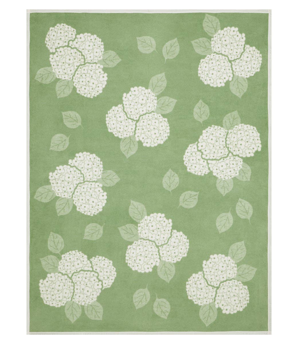 ChappyWrap – wholesale Throw blanket – Hydrangeas Sage Blanket1