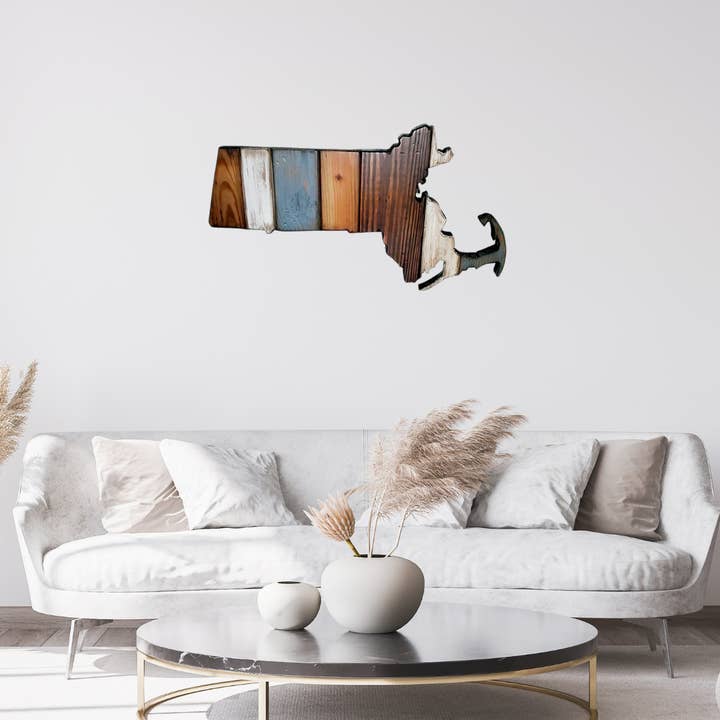 Large wood State Shape wall art- Choose your state -Handmade for wholesale by Cul de Sac Critters